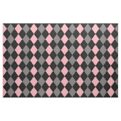 Retro Roze Zwart Grijs Argyle Stof (Fat Quarter)