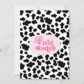 Retro Roze Zwarte Disco Eerste Rodeo 1e verjaardag Kaart (Achterkant)