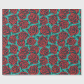 Retro-Rozen Cadeaupapier (Vlak)