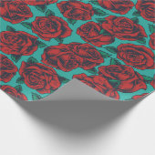 Retro-Rozen Cadeaupapier (Hoek)