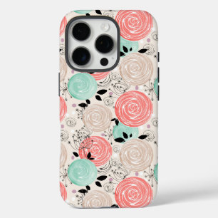 Retro, rozen iPhone 16 pro hoesje