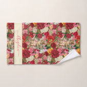 Retro Rozen en Chintzy Cherub Pattern Bad Handdoek (Handdoek)
