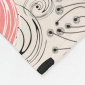 Retro, rozen fleece deken (Hoek)