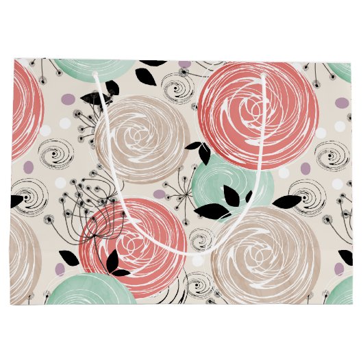 Retro, rozen groot cadeauzakje (Achterkant)