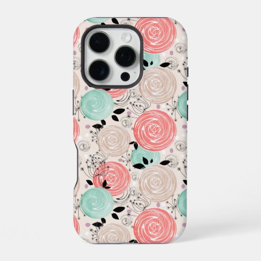 Retro, rozen iPhone hoesje (Achterkant)