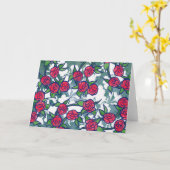 Retro-Rozen Kaart (Gele Bloem)