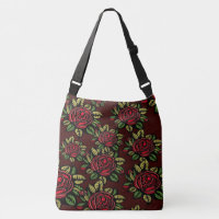 Retro rozen kunst abstracte kleurrijke  canvas tas
