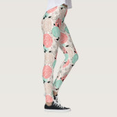 Retro, rozen leggings (Rechts)