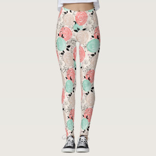Retro, rozen leggings