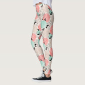 Retro, rozen leggings (Links)