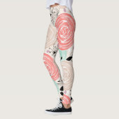 Retro, rozen leggings (Links)