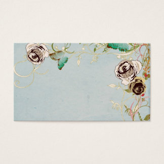 Retro rozen profielkaart visitekaartje