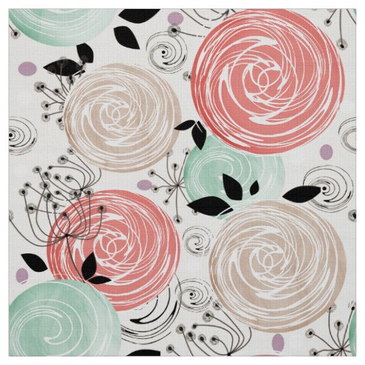 Retro, rozen stof (Swatch)