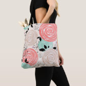 Retro, rozen tote bag (Dichtbij)