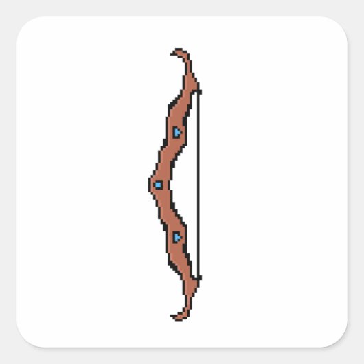Retro RPG Bow Vierkante Sticker (Voorkant)