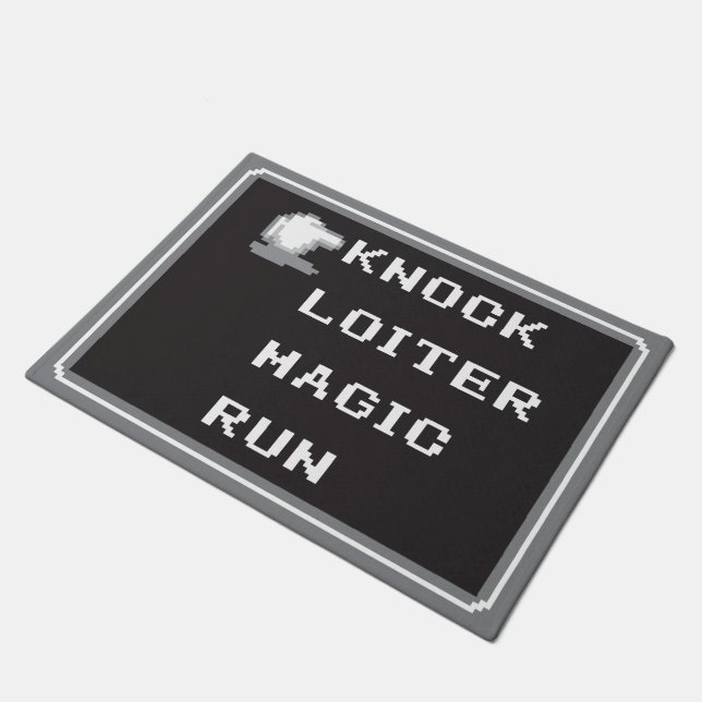 Retro RPG Menu Deuren Mat 18 x 24 inch (8-bits) (Schuin)