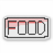 Retro RPG Pixel Art – Chat Box ‘Eten’ Sticker (Voorkant)