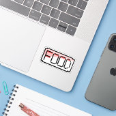Retro RPG Pixel Art – Chat Box ‘Eten’ Sticker (Laptop met iPhone)