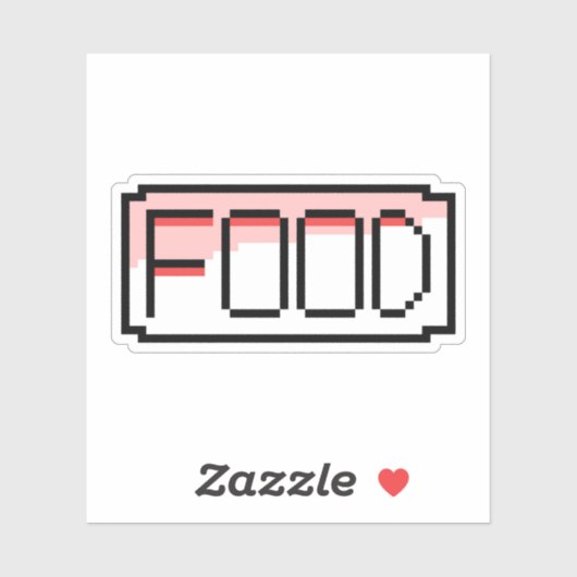 Retro RPG Pixel Art – Chat Box ‘Food’ Sticker (Vel)