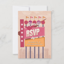 Retro RSVP-bord RSVP Kaartje
