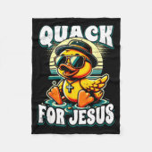 Retro Rubber Duck Christian Rubber Ducky Quacks Fo Fleece Deken (Voorkant)