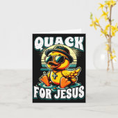 Retro Rubber Duck Christian Rubber Ducky Quacks Fo Kaart (Gele Bloem)