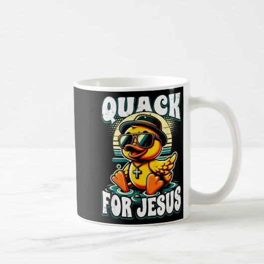 Retro Rubber Duck Christian Rubber Ducky Quacks Fo Koffiemok (Rechts)