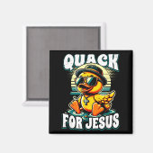 Retro Rubber Duck Christian Rubber Ducky Quacks Fo Magneet (Voorkant / Achterkant)