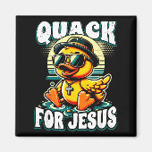 Retro Rubber Duck Christian Rubber Ducky Quacks Fo Magneet (Voorkant)