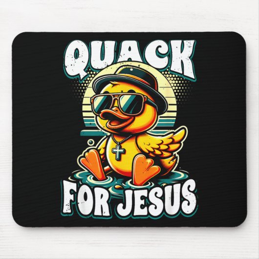 Retro Rubber Duck Christian Rubber Ducky Quacks Fo Muismat (Voorkant)