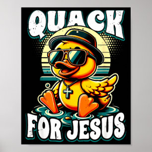 Retro Rubberen Eend Christelijke Rubber Eendje Kwa Poster