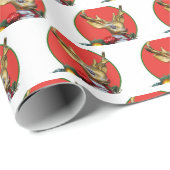 Retro Rudolph Cadeaupapier (Rol Hoek)