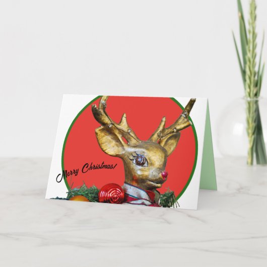 Retro Rudolph Card Kaart (Voorkant)