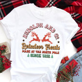 Retro Rudolph en Co. Rendier behandelt Kerstmis Tri-Blend Shirt