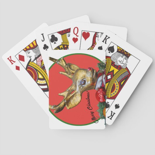 Retro Rudolph Pokerkaarten (Achterkant)