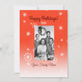 Retro Rudolph Reindeer Red Feestdagenkaart (Achterkant)