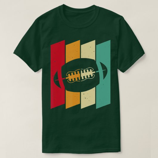 Retro Rugby Ball Style Rugby Player T-shirt (Design voorkant)