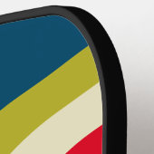 Retro Rugby Boog met Naam & Initiaal Pickleball Paddle (Links Detail)