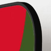 Retro Rugby Cirkel Streep met Naam Pickleball Paddle (Links Detail)