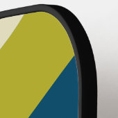 Retro Rugby Fusie met Naam Pickleball Paddle (Links Detail)