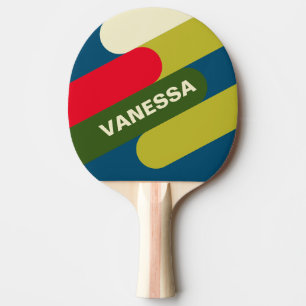 Retro Rugby Fusion met Naam Tafeltennisbatje