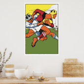 Retro rugby-kampioen poster (Keuken)