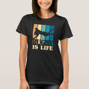 Retro Rugby Life International Rugby Team Player S T-shirt