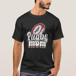 Retro Rugby Moeder Sport Mam Voor Moederdag T-shirt