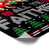 Retro Rugby O Scrum All Ye Faithful Ugly Merry Chr Poster (Hoek)