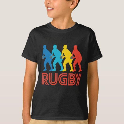 Retro Rugby Pop Art T-shirt (Voorkant)