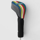Retro Rugby Speld Streep met Naam Golfheadcover (Schuin)