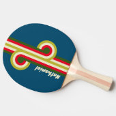 Retro Rugby Stripe Loop with Name Tafeltennisbatje (Zijkant)