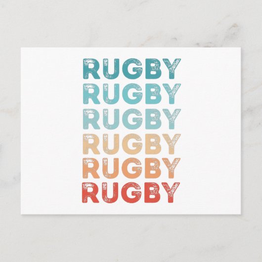 Retro Rugby Vintage Cadeau Briefkaart (Voorkant)