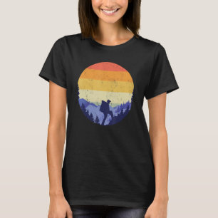 Retro rugzakers voor trekkermontage t-shirt